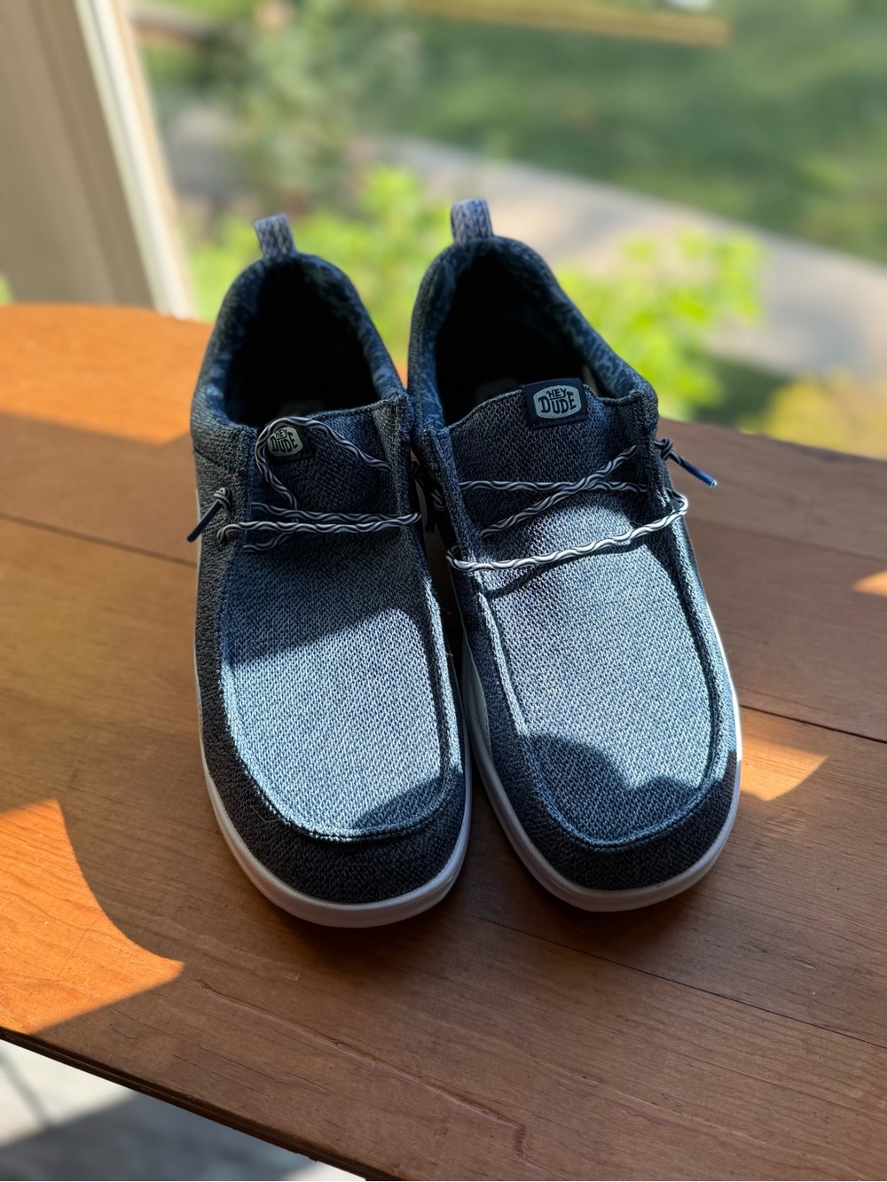 Hey Dude Men's Denim Blue Slip-On Loafers